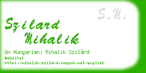 szilard mihalik business card